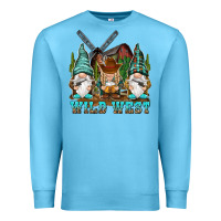 Ocean Blue wild west gnomies Premium Sweatshirt - NancyCooperArtShop