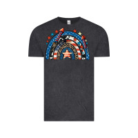 Vintage Black American rainbow 4th of july Vintage Tee - CowGirlArtShop