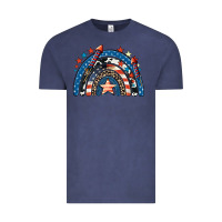 Vintage Denim American rainbow 4th of july Vintage Tee - CowGirlArtShop