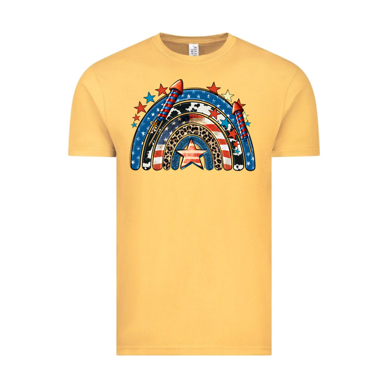 American Rainbow 4th Of July Vintage Tee by CowGirlArtShop | Teevron
