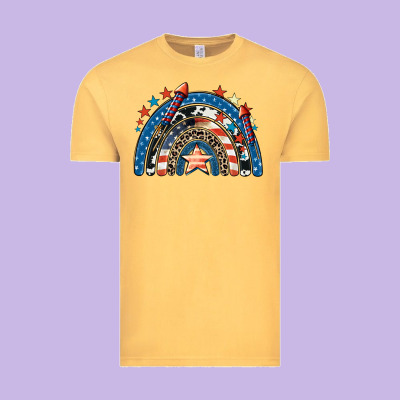 American Rainbow 4th Of July Vintage Tee Designed By Cowgirlartshop