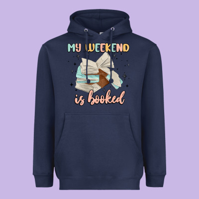 My Weekend Is Booked Heavyweight Hoodie Designed By Maliassmallbusiness