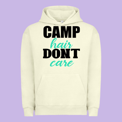Camp Hair Don't Care Black Urban Hoodie Designed By Bettercallsaul