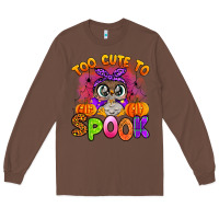 Chestnut too cute to spook with owl Long Sleeve Tee - Artiststas