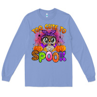 Colony Blue too cute to spook with owl Long Sleeve Tee - Artiststas