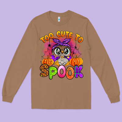 Too Cute To Spook With Owl Long Sleeve Tee Designed By Artiststas