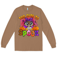Toasted Coconut too cute to spook with owl Long Sleeve Tee - Artiststas