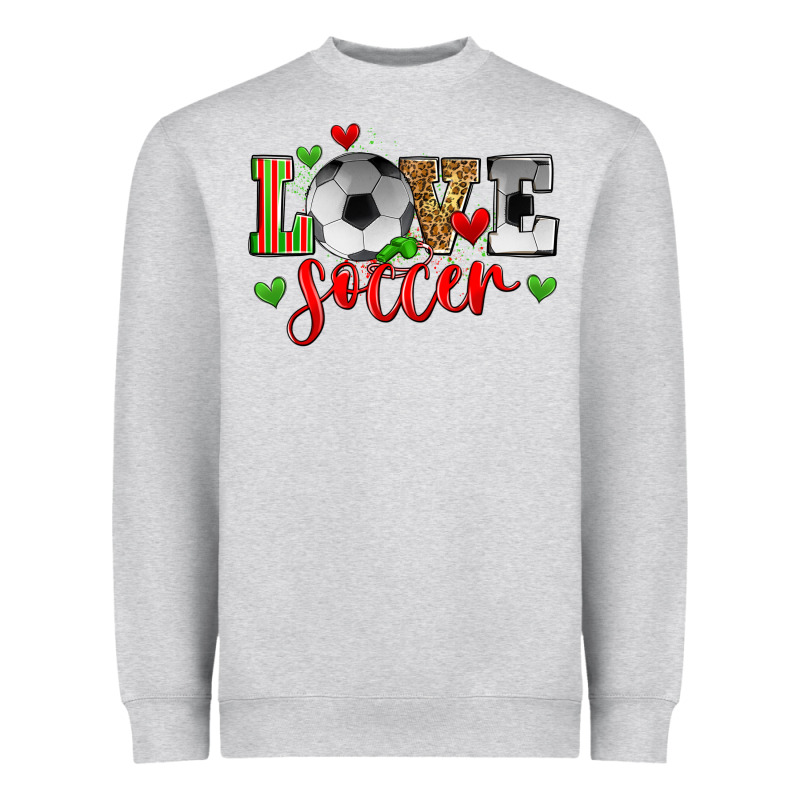 Love Soccer Heavyweight Sweatshirt by Zillion Design Studio | Teevron
