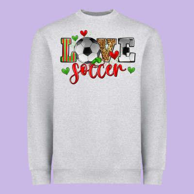 Love Soccer Heavyweight Sweatshirt Designed By Zillion Design Studio