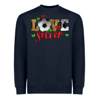 Navy love soccer Heavyweight Sweatshirt - Zillion Design Studio
