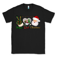 Black peace love christmas Classic Tee - BundleAndBundleShop