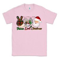 Bubblegum Pink peace love christmas Classic Tee - BundleAndBundleShop