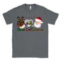 Charcoal Heather peace love christmas Classic Tee - BundleAndBundleShop