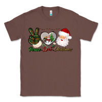 Chestnut peace love christmas Classic Tee - BundleAndBundleShop
