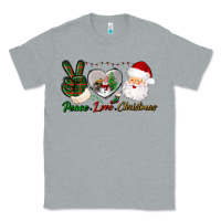 Heather Grey peace love christmas Classic Tee - BundleAndBundleShop