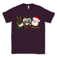 Plum peace love christmas Classic Tee - BundleAndBundleShop