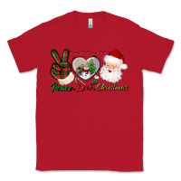 Red peace love christmas Classic Tee - BundleAndBundleShop