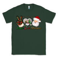 Sports Green peace love christmas Classic Tee - BundleAndBundleShop