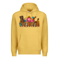 Antique Gold cowgirl Premium Hoodie - LillyAllenDesigns