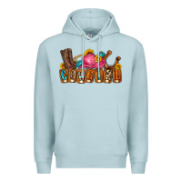 Blue Mist cowgirl Premium Hoodie - LillyAllenDesigns