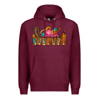 Burgundy cowgirl Premium Hoodie - LillyAllenDesigns