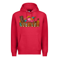 Cardinal cowgirl Premium Hoodie - LillyAllenDesigns