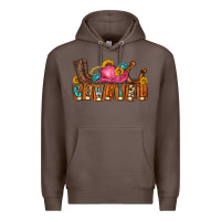 Coffee cowgirl Premium Hoodie - LillyAllenDesigns