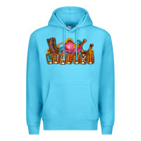 Ocean Blue cowgirl Premium Hoodie - LillyAllenDesigns