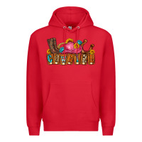 Red cowgirl Premium Hoodie - LillyAllenDesigns