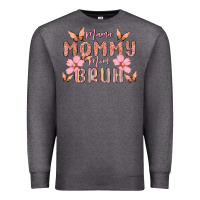 Charcoal Heather mama mommy mom bruh Premium Sweatshirt - MaliasSmallBusiness