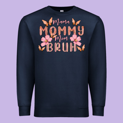 Mama Mommy Mom Bruh Premium Sweatshirt Designed By Maliassmallbusiness