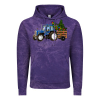 Cloud Purple Christmas farm tractor Vintage Hoodie - RanaPortraitStore