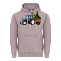 Vintage Zinc Christmas farm tractor Vintage Hoodie - RanaPortraitStore