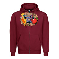 Burgundy teacher life background 3200x2400 Zipper Hoodie - AdoDesignShop