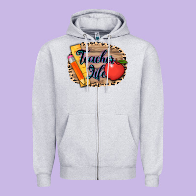 Teacher Life Background 3200x2400 Zipper Hoodie Designed By Adodesignshop