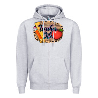 Heather Grey teacher life background 3200x2400 Zipper Hoodie - AdoDesignShop