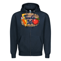 Navy teacher life background 3200x2400 Zipper Hoodie - AdoDesignShop