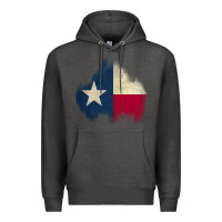 Charcoal Heather texas patch Premium Hoodie - AdoDesignShop