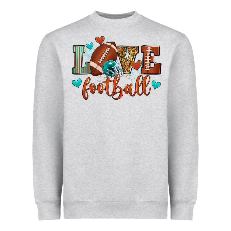 Love Football Heavyweight Sweatshirt by Zillion Design Studio | Teevron