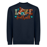 Navy love football Heavyweight Sweatshirt - Zillion Design Studio