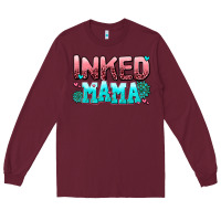 Burgundy inked mama Long Sleeve Tee - AdoDesignShop