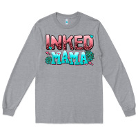Heather Grey inked mama Long Sleeve Tee - AdoDesignShop