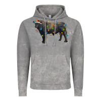 Cloud Rock christmas black angus bull with christmas lights Vintage Hoodie - RanaPortraitStore