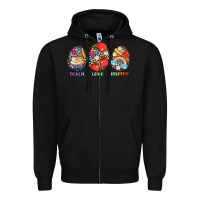 Black teach love inspire Zipper Hoodie - AdoDesignShop