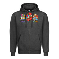 Charcoal Heather teach love inspire Zipper Hoodie - AdoDesignShop