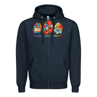 Navy teach love inspire Zipper Hoodie - AdoDesignShop