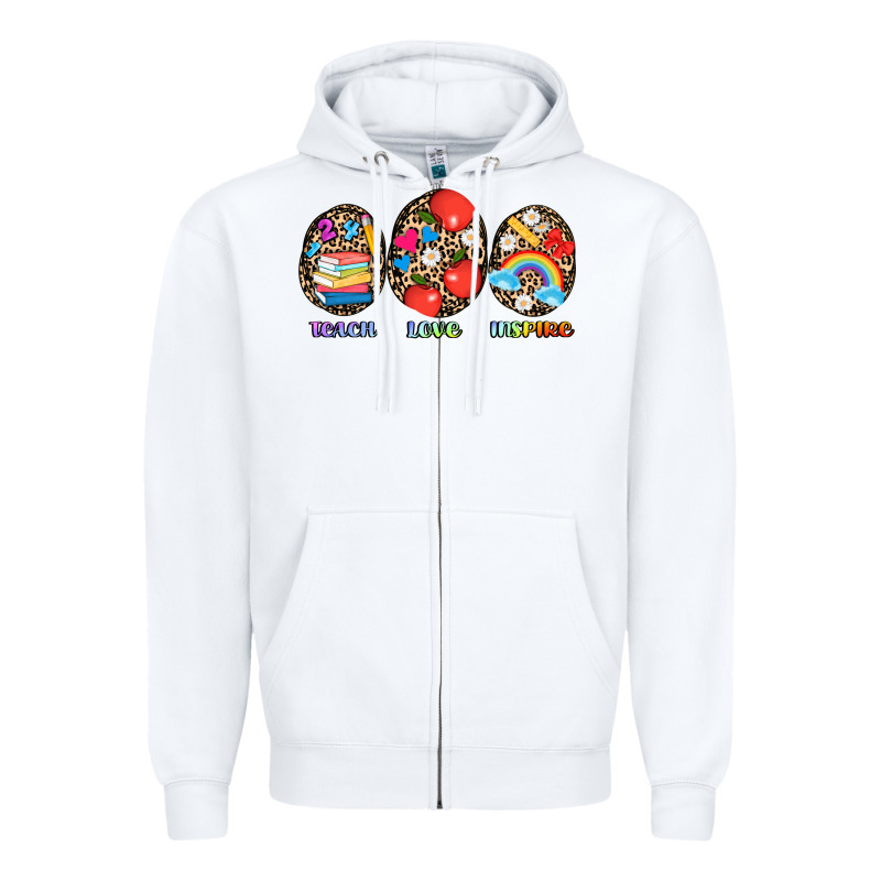 Teach Love Inspire Zipper Hoodie by AdoDesignShop | Teevron