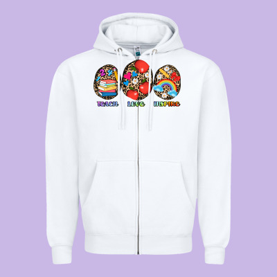 Teach Love Inspire Zipper Hoodie Designed By Adodesignshop