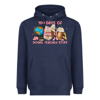 Navy 100 days of doing teacher stuff Heavyweight Hoodie - MaliasSmallBusiness