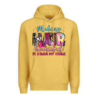 Antique Gold making hair beautiful is kinda my thing Premium Hoodie - LillyAllenDesigns
